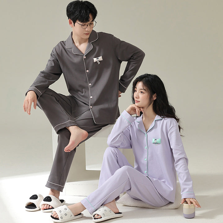 Pair-Pajama-Set, long sleeve, simple design