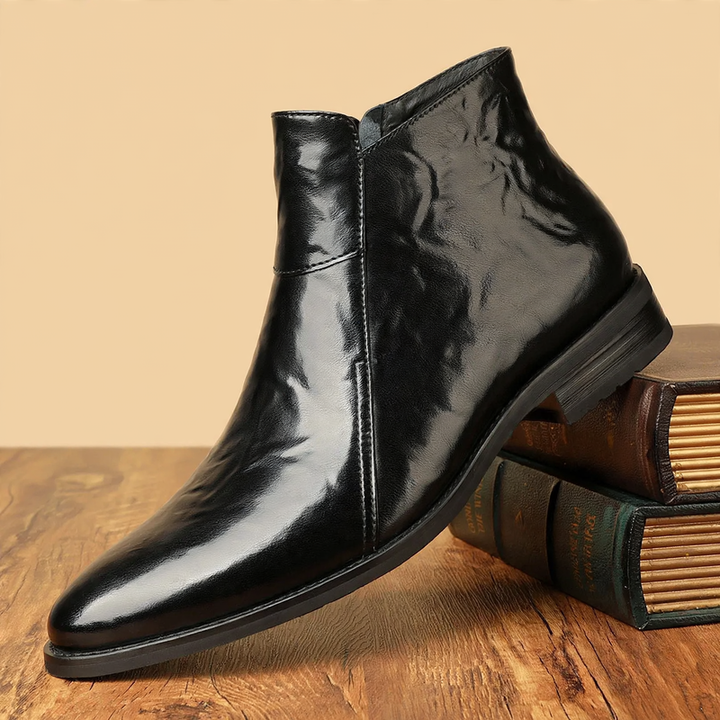 Men's leather Chelsea boots, pointed