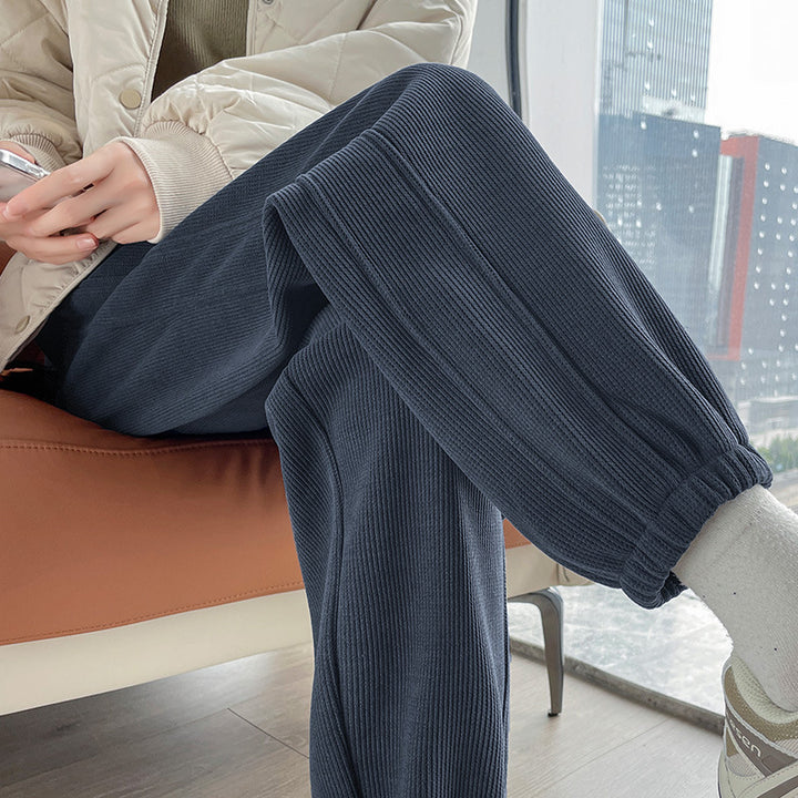 Ladies corduroy trousers, padded, casual fit