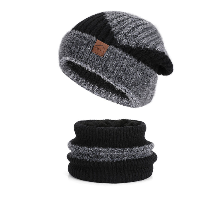 Knit beanie and loop scarf set