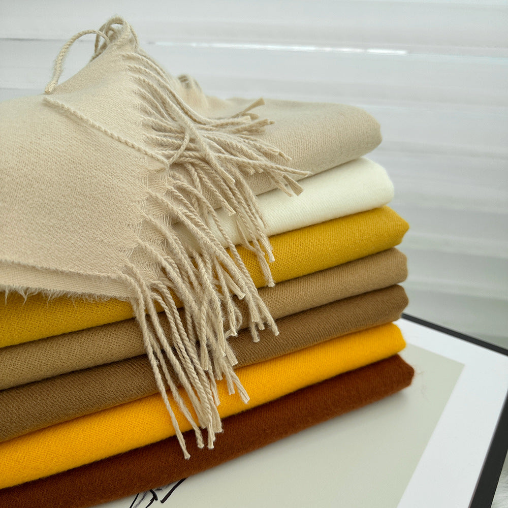 Solid color scarf made of cashmere imitation, 190x70cm