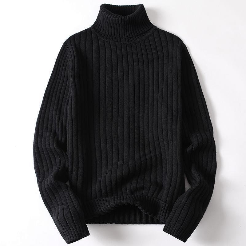 Men's turtleneck sweater, slim fit, lined