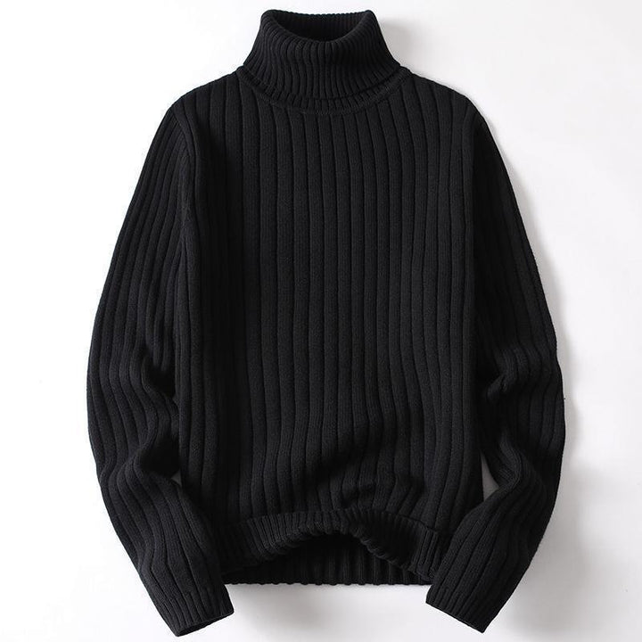 Men's turtleneck sweater, slim fit, lined