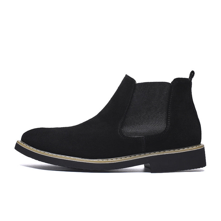 Men's Chelsea boots made of genuine leather, lined