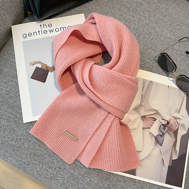 Cashmere wool scarf, knitted, 160x30cm