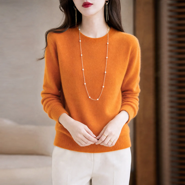 Women's Knit Sweater, Crew Neck or Stand-up Collar, Long Sleeves