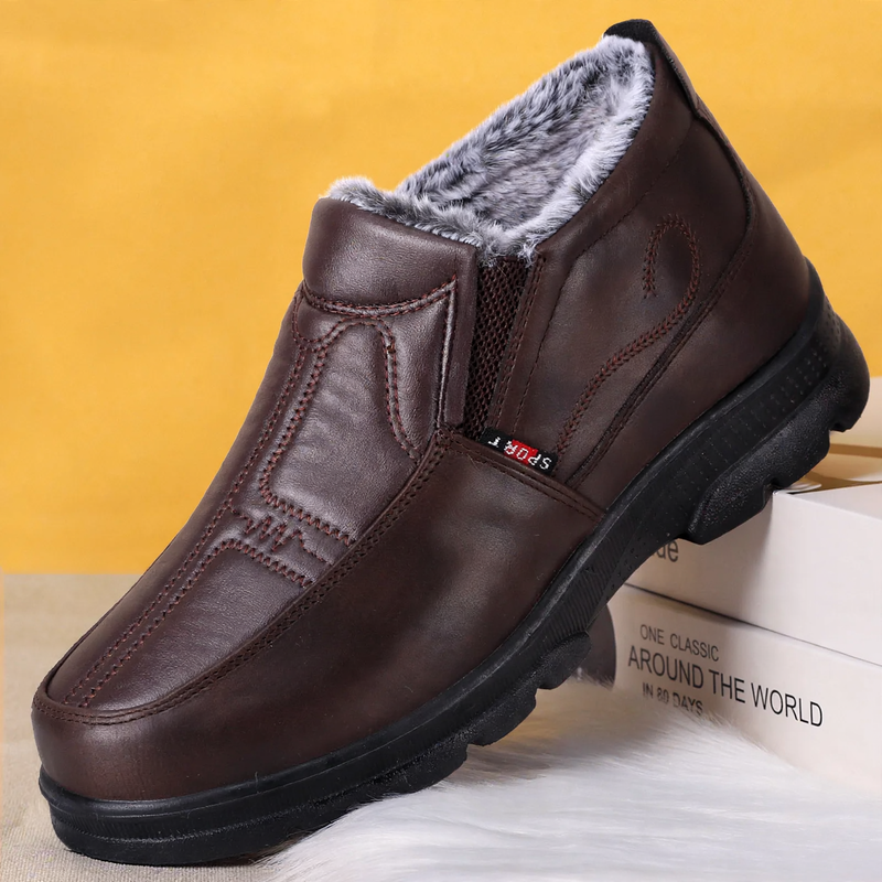 Men's winter boots, PU upper material, warm lined