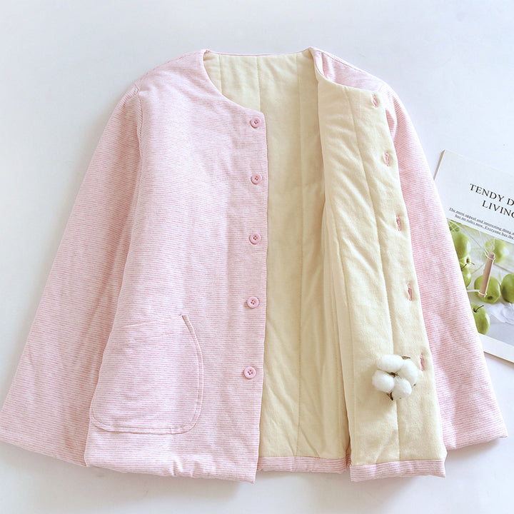 Light women's quilted jacket with cotton filling