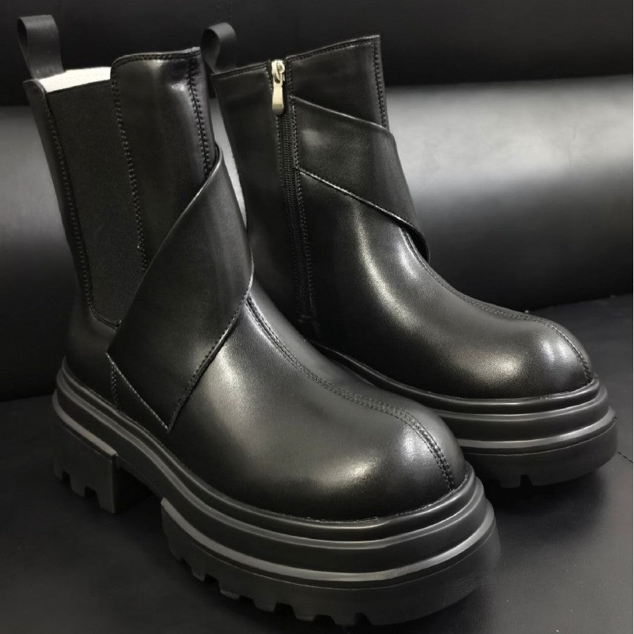 Men's Chelsea boots, padded, with platform