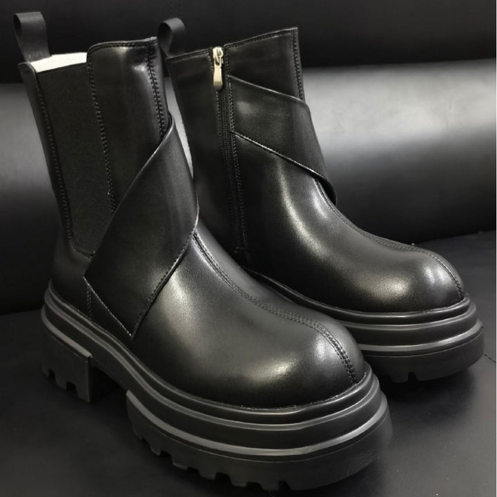 Men's Chelsea boots, padded, with platform