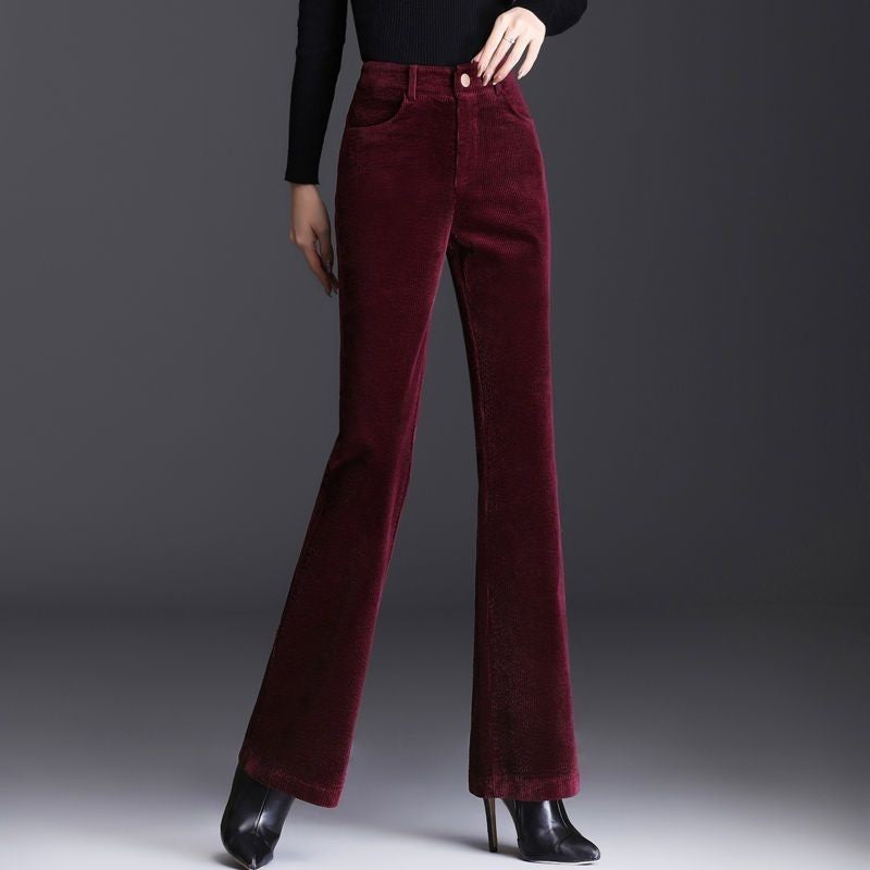 Women's corduroy pants, slightly flared