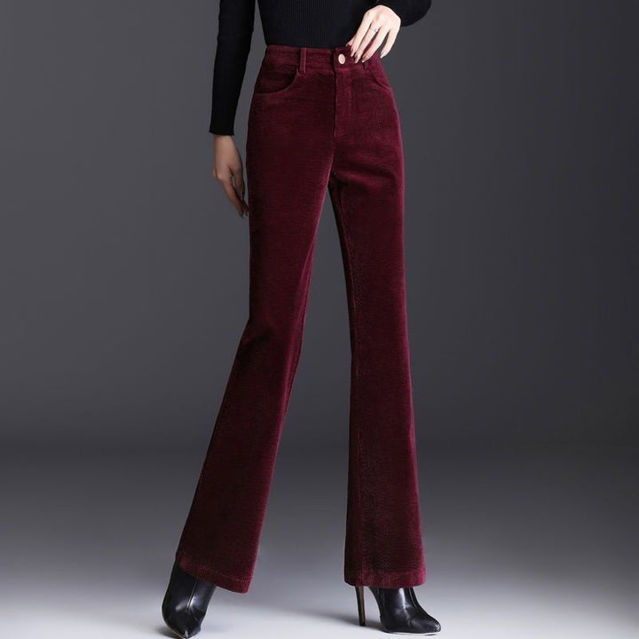 Women's corduroy pants, slightly flared
