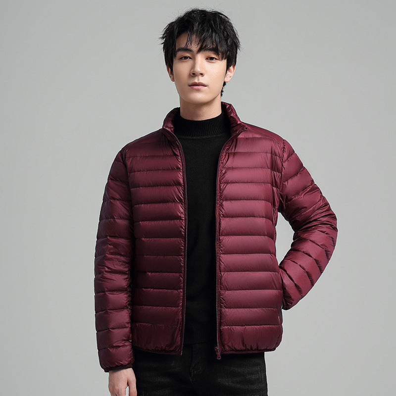Men's Down Jacket, light, short, with duck down