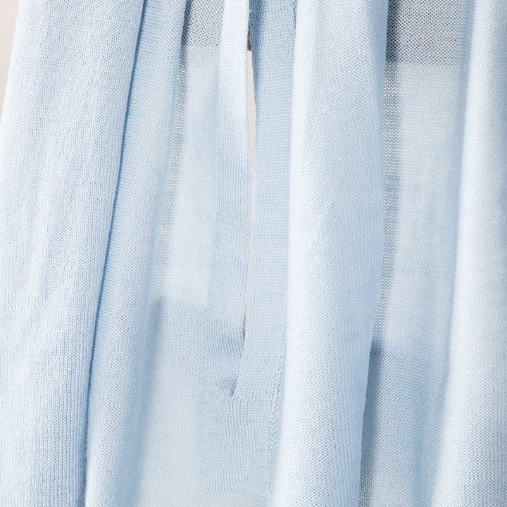 Merino wool scarf with sleeve openings, 160x54 cm