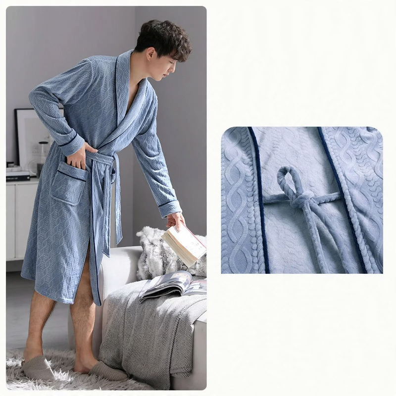 Warmer Herren-House Suit made of flannel, lined, available in various sizes
