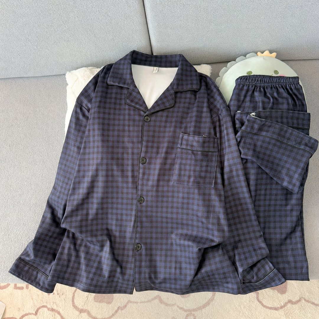 Men's Pajama Set, warm thermal material, loose fit