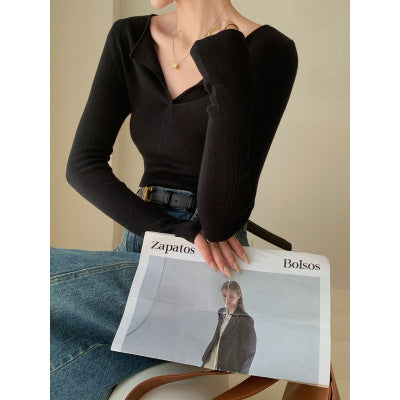 Women's sweater with V-neck
