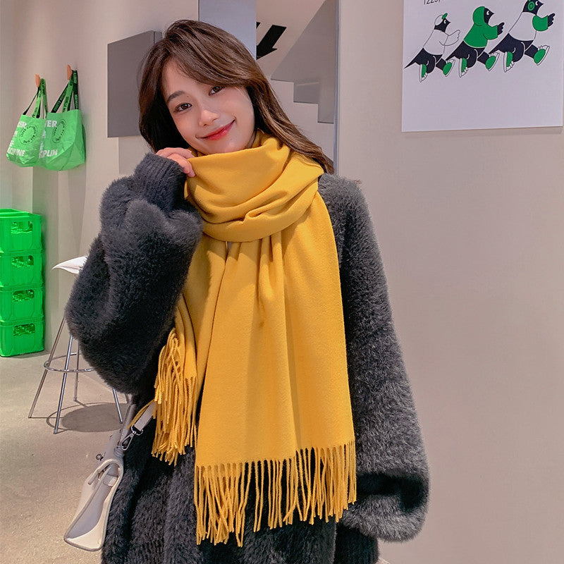 Winter scarf in cashmere look, 200x70 cm