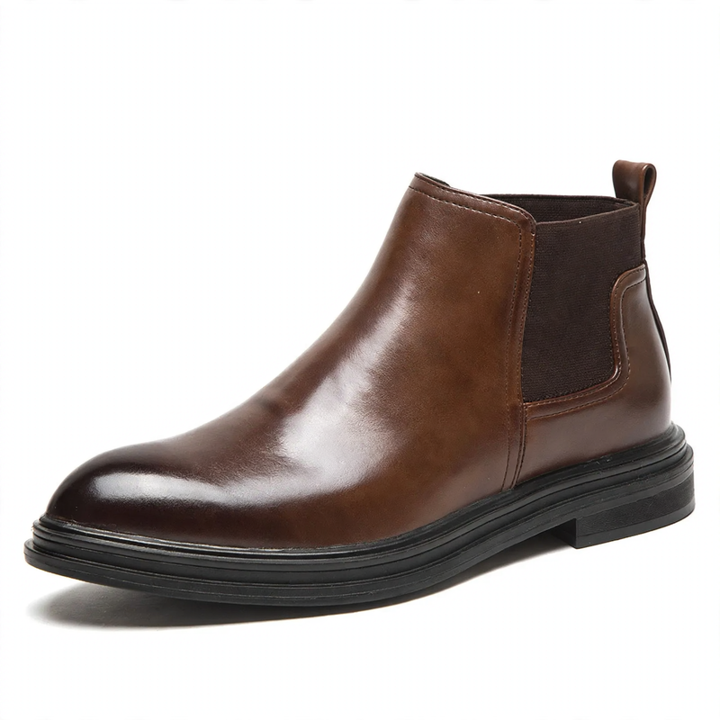 Men's Chelsea boots, pointed, lined