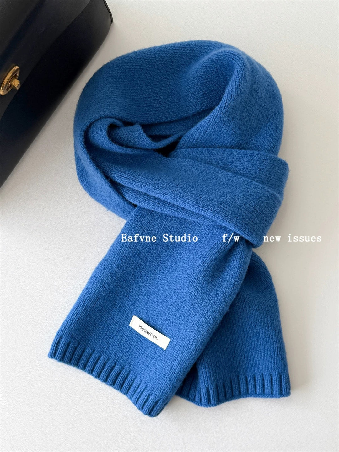 Wool knitted scarf, 100% Australian wool, 162x20 cm