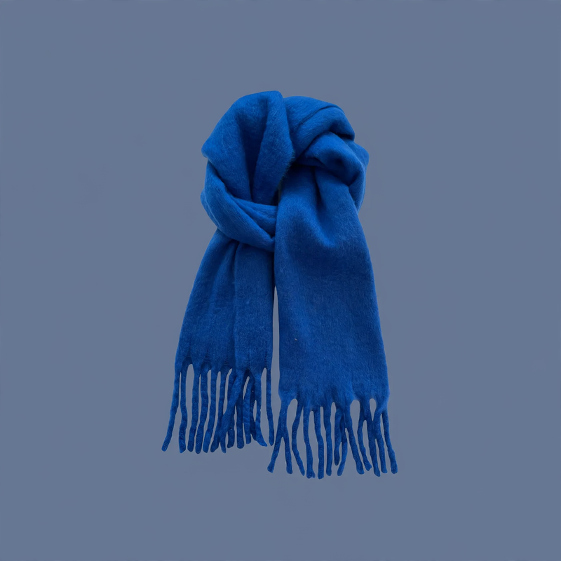 Fashionable scarf in small blue, various designs