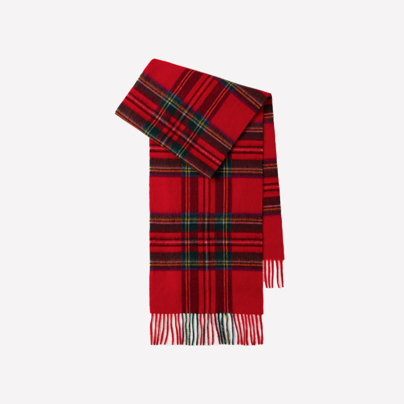 Wool scarf made of 100% wool with fringes, 180x30cm