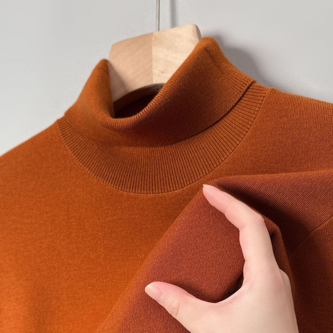 Men's wool sweater, turtleneck, extra warm