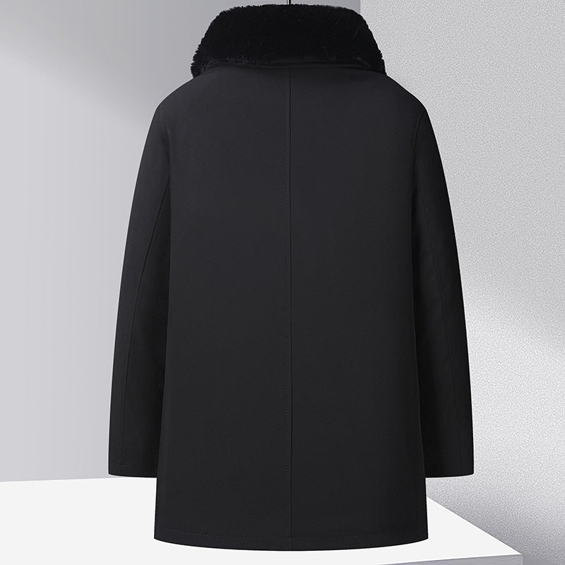 Padded men's winter jacket with removable inner lining