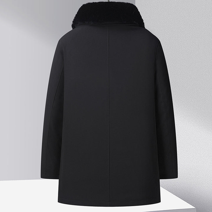 Padded men's winter jacket with removable inner lining