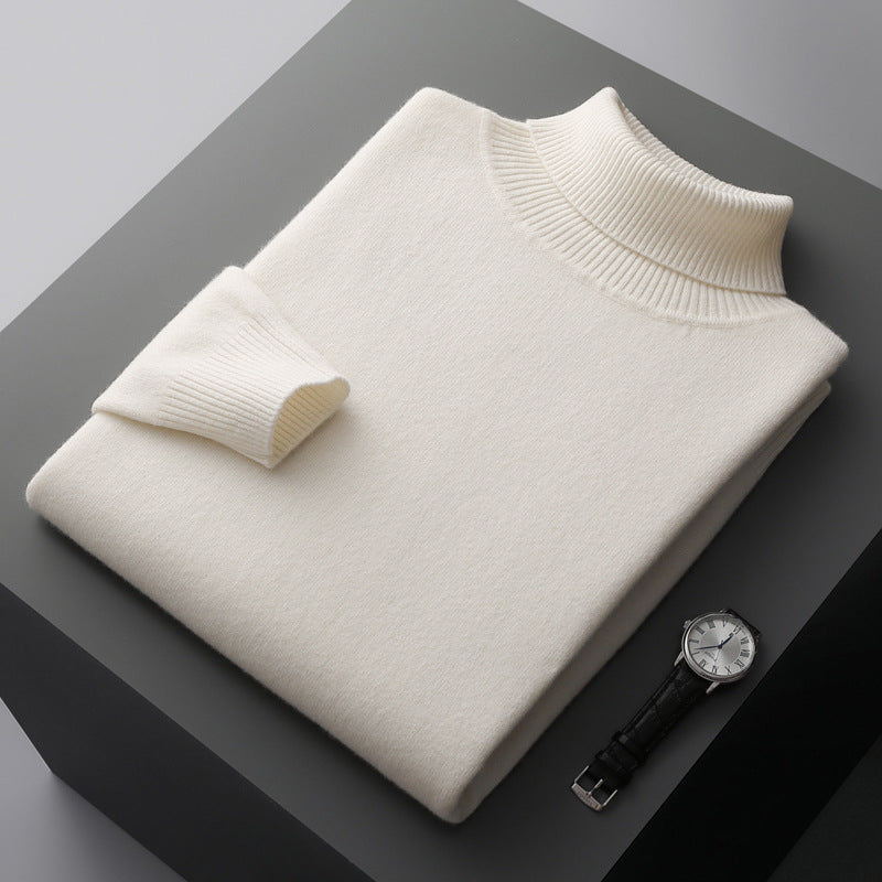 Men's Turtleneck Sweater made of 100% Wool, Plus Sizes