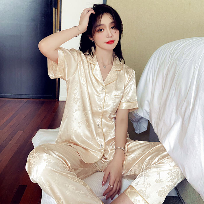 Women's Pajama Set, Eisseide, Short Sleeve, Long Pants