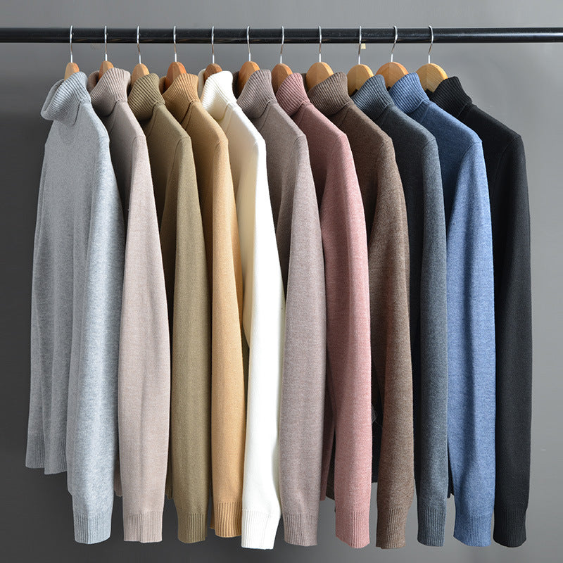Men's turtleneck sweater, slim fit, 400g