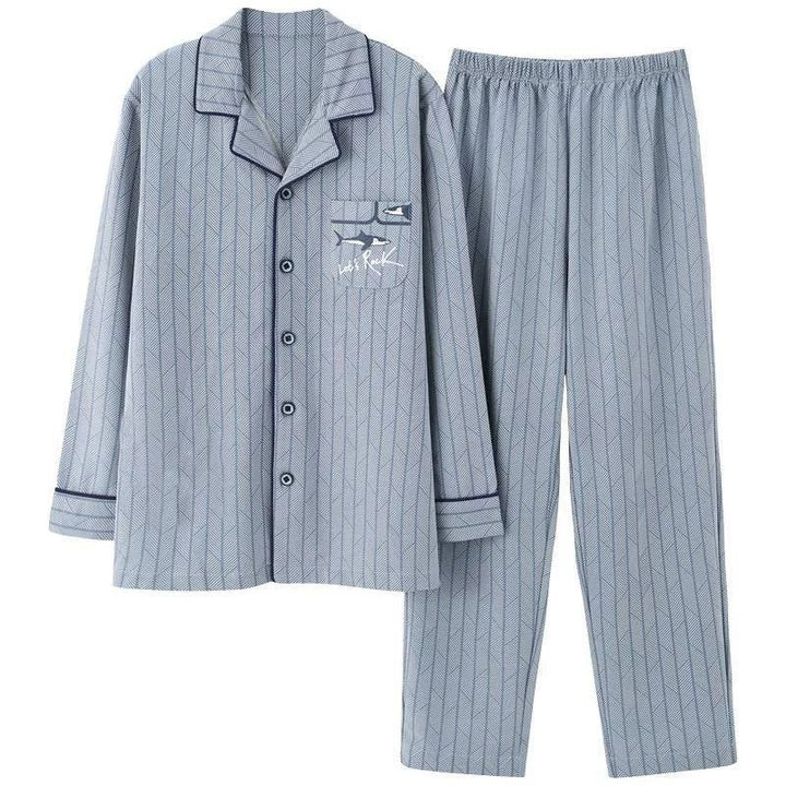 Men's Pajama Set, Cotton, Long Sleeve, Checked