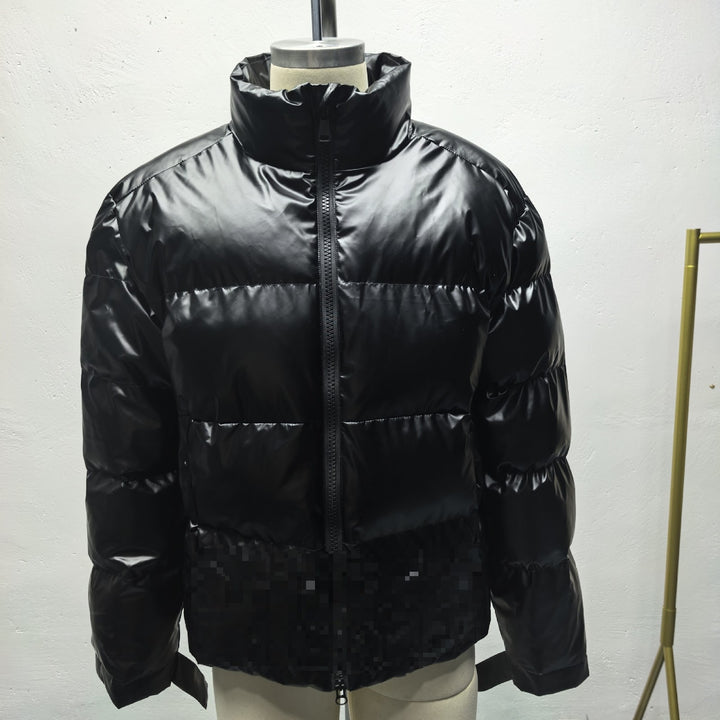 Men's Streetwear Padded Jacket with Letter Print
