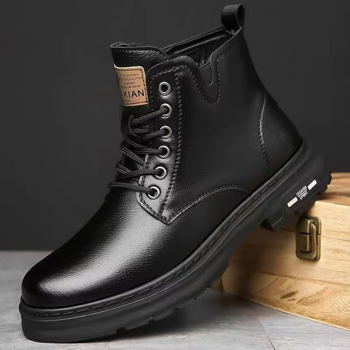 Men's boots, lightweight, vintage style, lace-up boots
