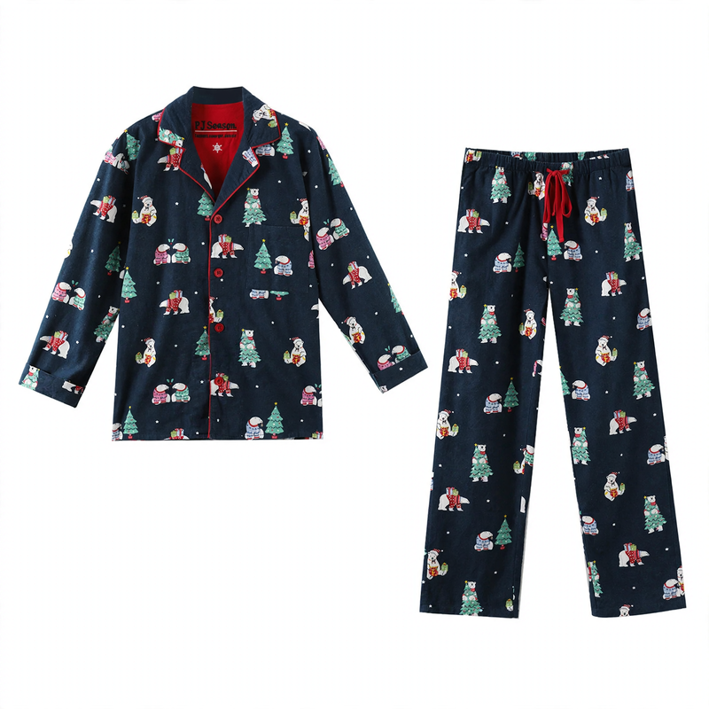 Men's house suit, padded, dual-sided brushed