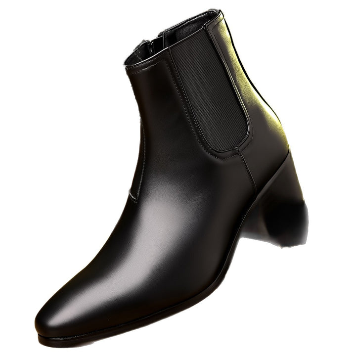 Men's Chelsea boots, pointed toe, side zipper