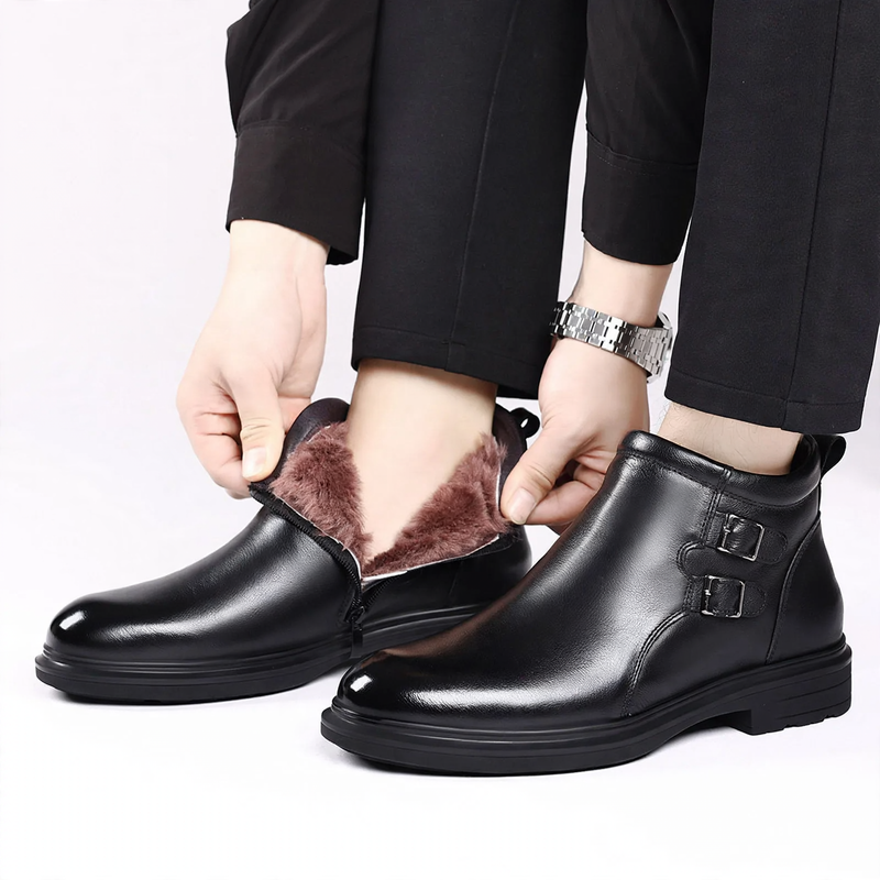 Men's Chelsea Boots, Cowhide, Business Style
