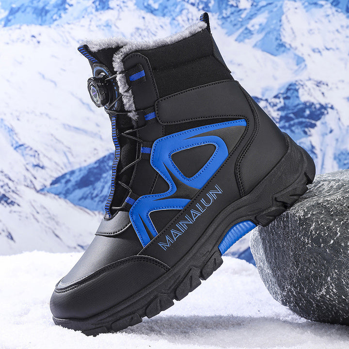 Robust men's winter boots with warm lining