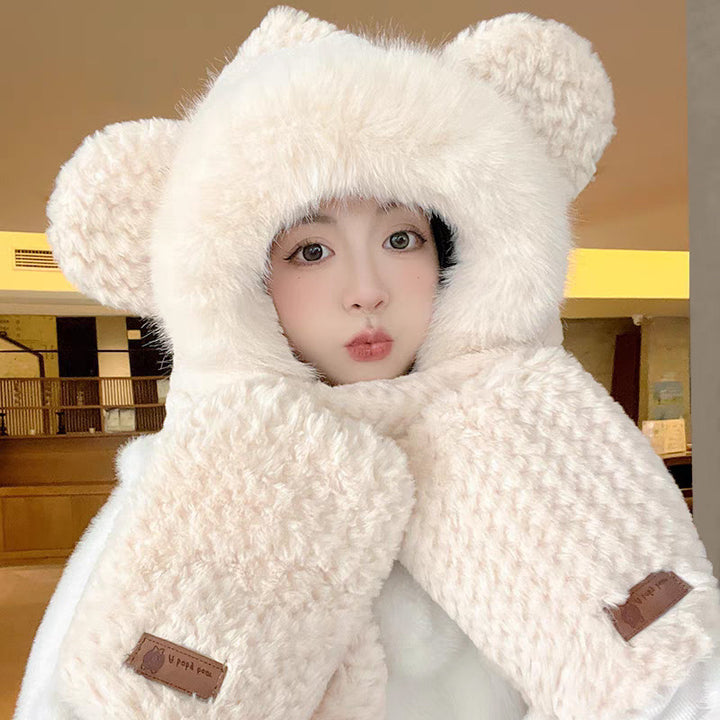 Winter Set: Hat, Scarf and Ear Protection, lined
