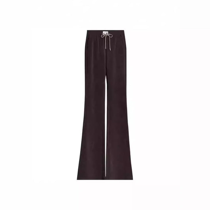 Fleece-lined corduroy pants with a slight flare