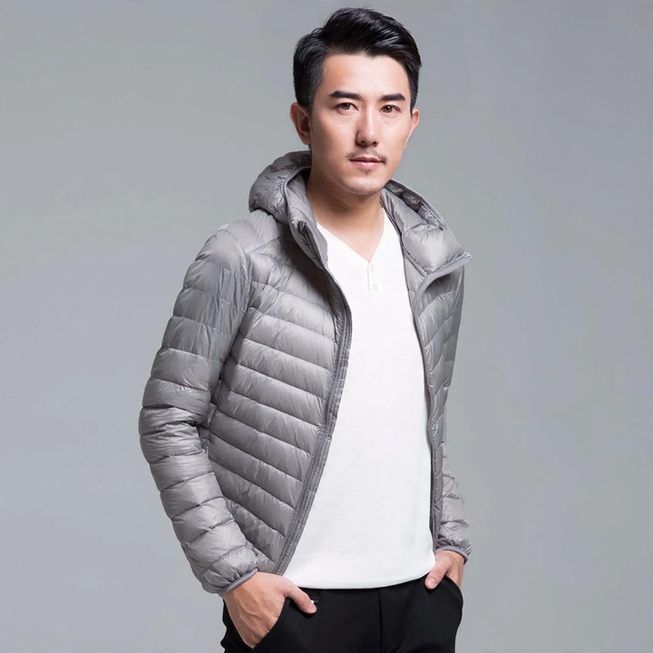 Light men's winter jacket, lined