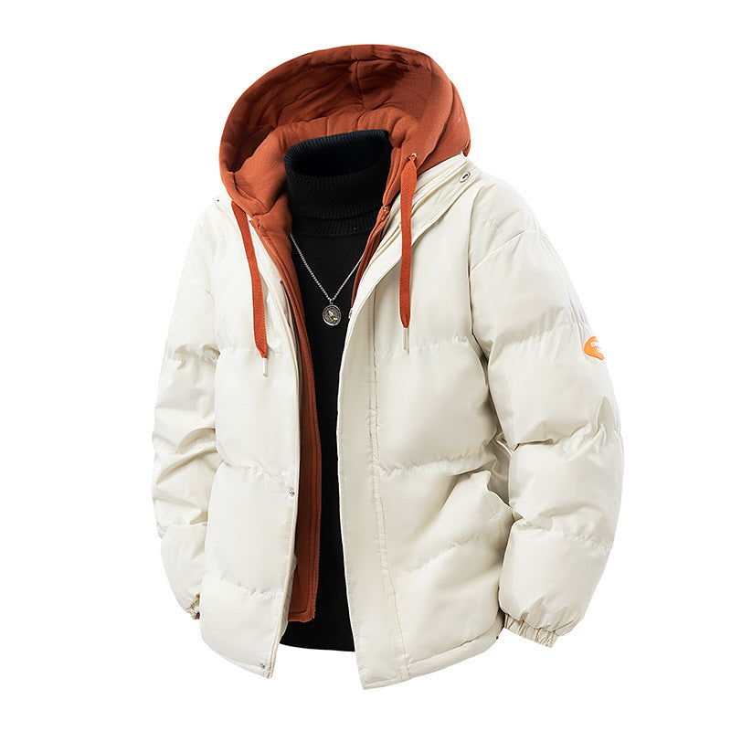 Fashionable men's winter jacket, fake layer look
