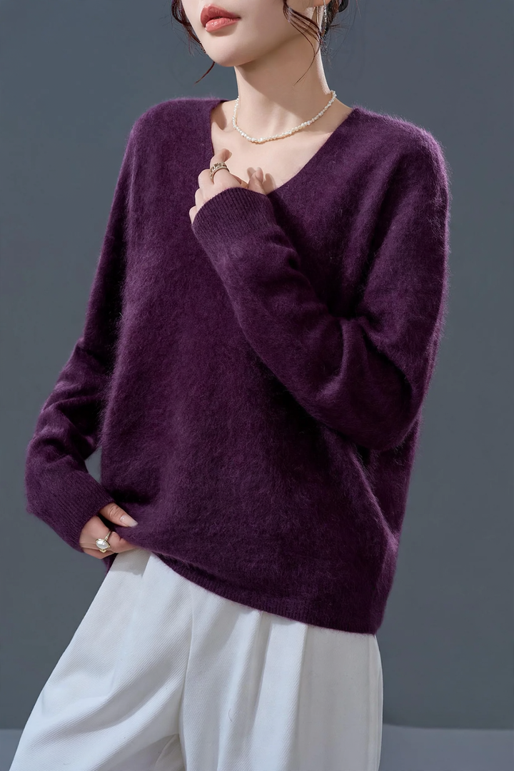 Women's cashmere sweater, brushed