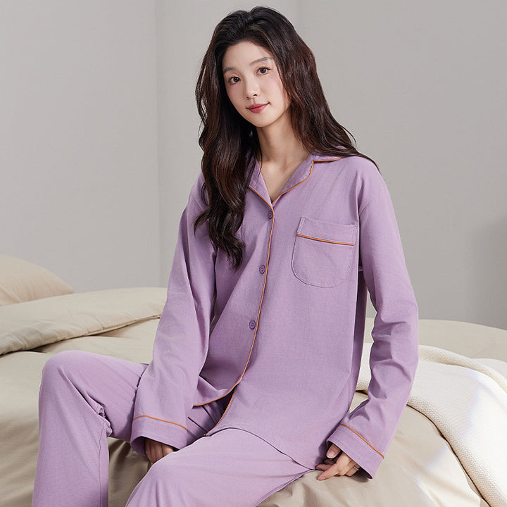 Men's pajama set made of cotton, simple design