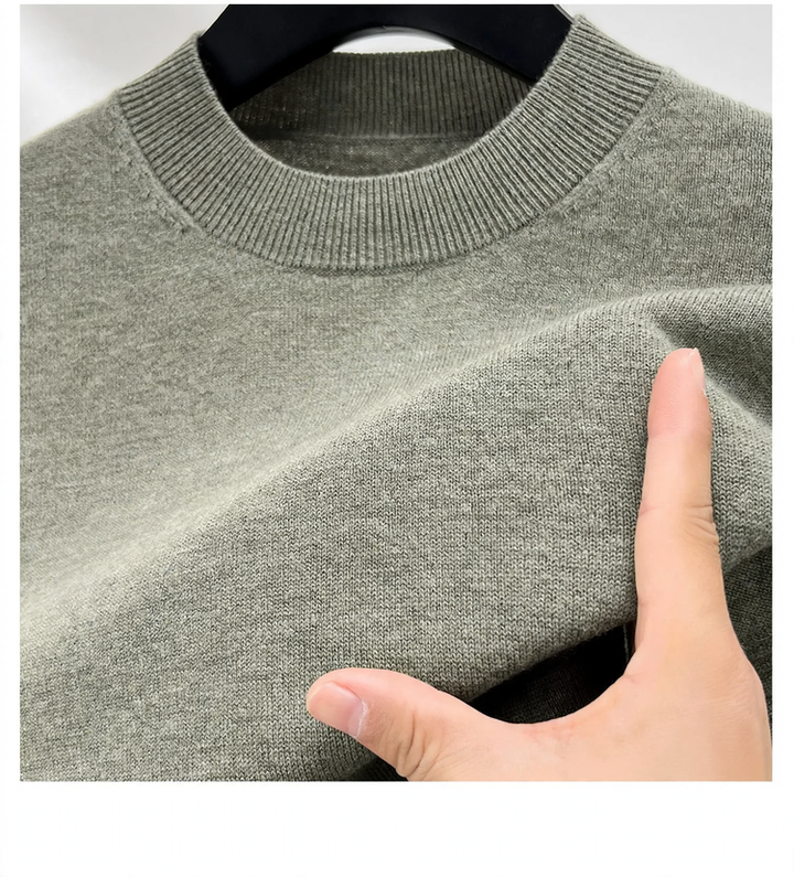 Men's Wool Sweater, 100% Wool, Stand-up Collar, Thick