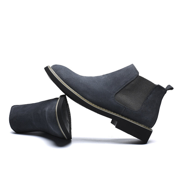 Men's Chelsea boots made of genuine leather, lined