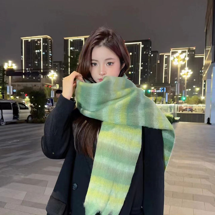 Checked scarf, 200 cm, soft and warm