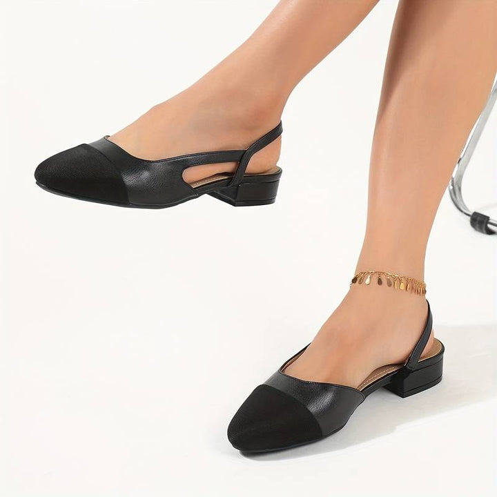 Lune London | Slingback Ballerinas in Beige & Black Classic Chic