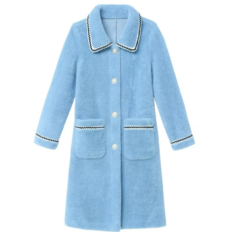 Long lamb fleece coat, windproof, loose fit